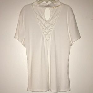 white slim fit tee